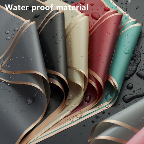 20 Kpl Kultareunainen Kukkakäärepaperi, DIY Lahjapakkaus, Wa
