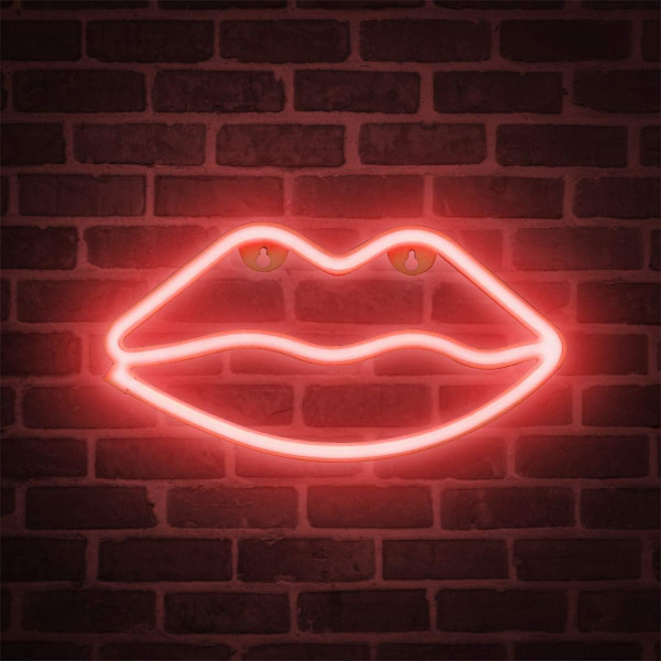 Neonskylt Neonskylt Väggdekor Neonlampor för Sovrum Batt