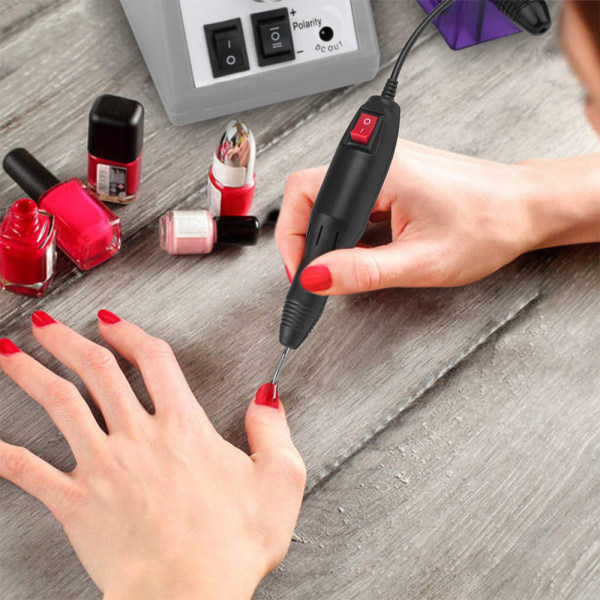 Elektrisk nagelfil, nagelborrmaskin, nagelfil borr set kit