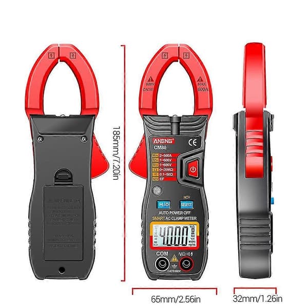 Cm80 Digital Multimeter Diode Temperatur Kapacitans Frekvens Amperemeter Multifunktionel Automatisk Ra