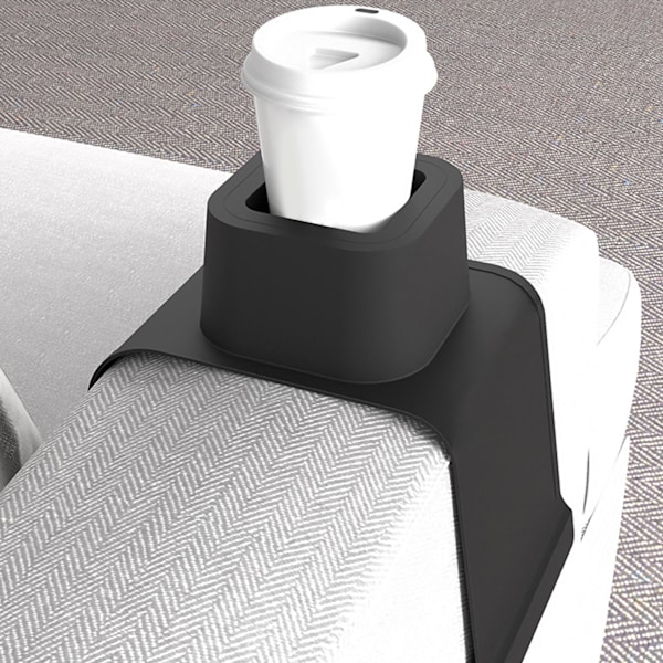 Koppholder for sofaarm, koppholder for sofaarm, koppbrett, silikonkropp for stuebalkong, svart
