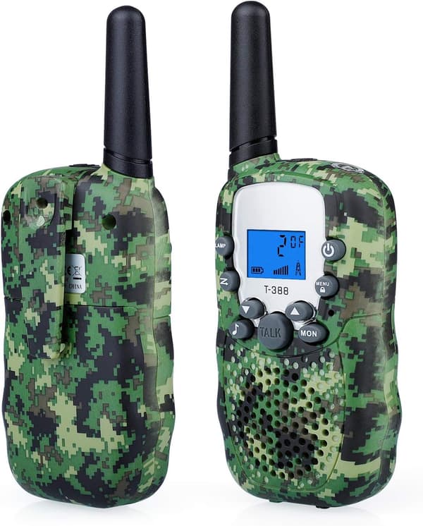 Gul Kamouflage Walkie Talkie 3km Lång Räckvidd, Utomhus Camping G