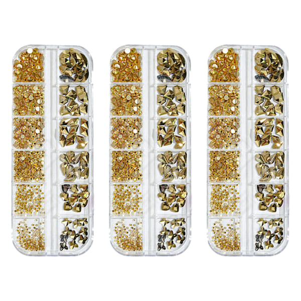 Flade Rhinestone Krystaller 3D Dekorationer Flade Stene Ædelstene, til Neglekunst DIY