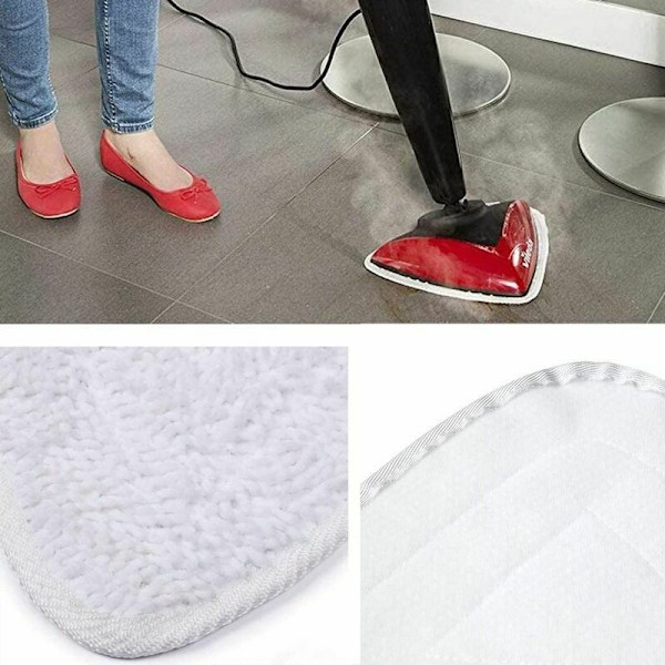 6X Vileda Steam Steam Cleaner ersättningsöverdrag 100 Hot Spray Mop ersättningsöverdrag, Family Pack, Vit
