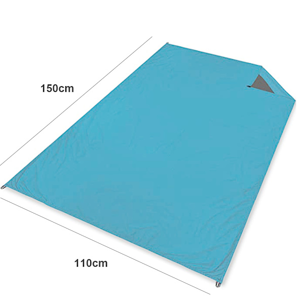 Utendørs piknikteppe, fuktsikkert og sandsikkert, 110*150CM, svart
