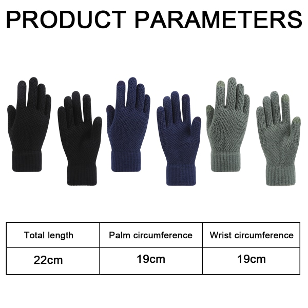 3 Par Dame Vinter Touchscreen Hansker Varme Fleecefôret