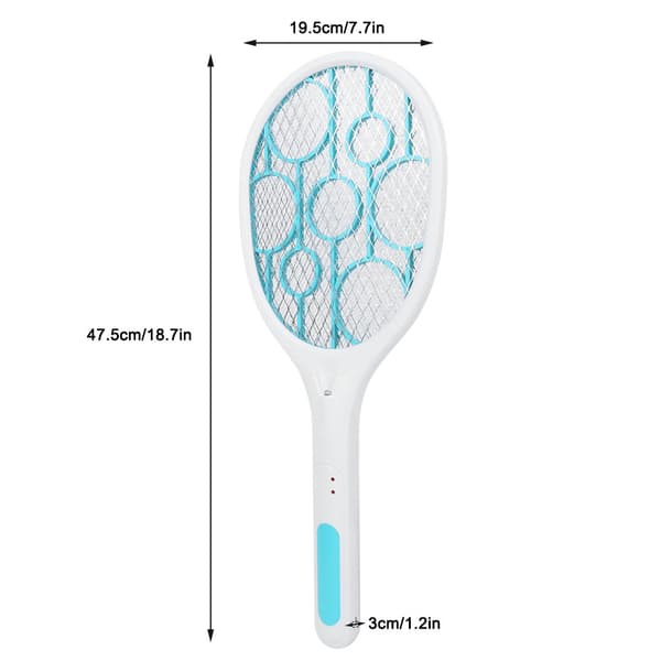 Handhållen LED elektrisk myggflugsmälla Zapper Killer Bug Insect Racket USB-laddning
