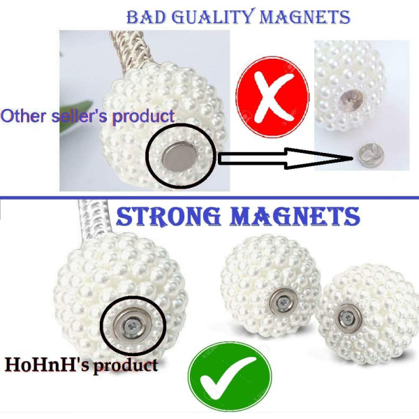 2 kpl Magneettiset Verhotarrat, Koristeelliset Köysipidikkeet