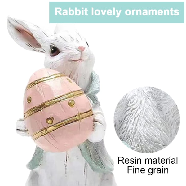 Søt kaninpynt - Påskekanin Type B - Egg