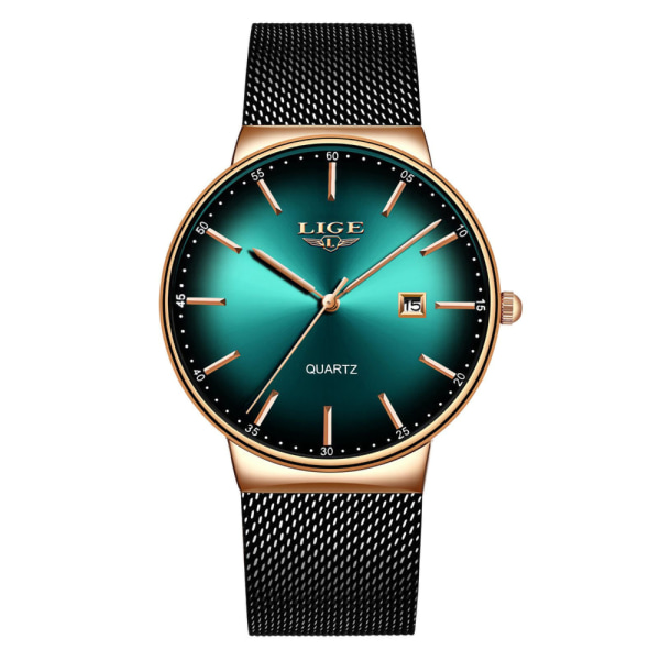 Tynn Vanntett Mesh Mote Minimalistisk Analog Kvarts Armbåndsur