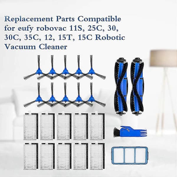 För Robovac 11s 30 30c 15c 12 35c Dammsugartillbehör, 24-pack