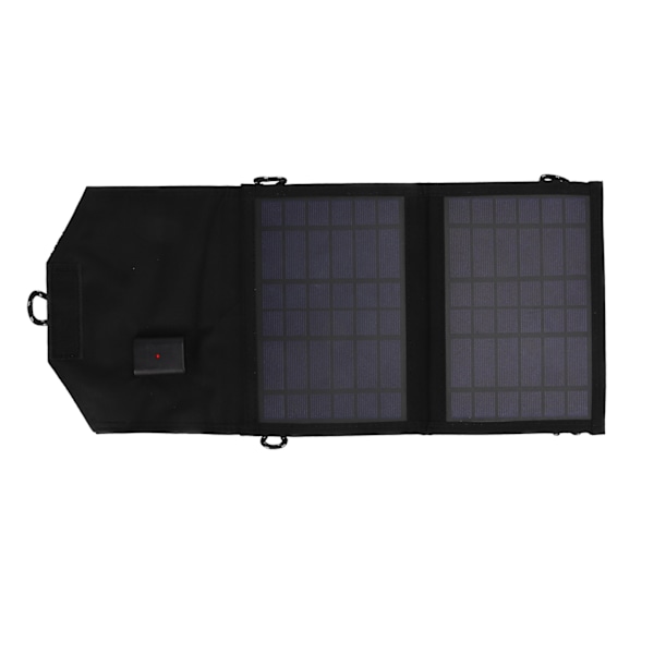 Vikbar Solpanel Laddare Polykristallint Kisel 7W 5V USB-Port Solladdare för Utomhusaktiviteter