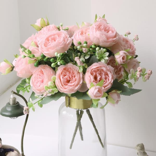 3 Bundter Kunstige Blomster Udendørs UV-Resistente Kunstige Blomster