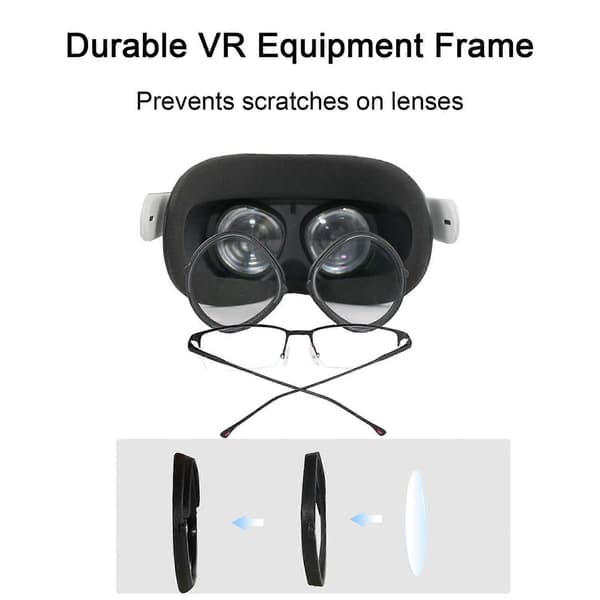 Magnetisk glasögonbåge Snabb demontering VR-linsinsatser Skydda displayögon Stabil hållning VR-glasögonbåge för Meta Quest2