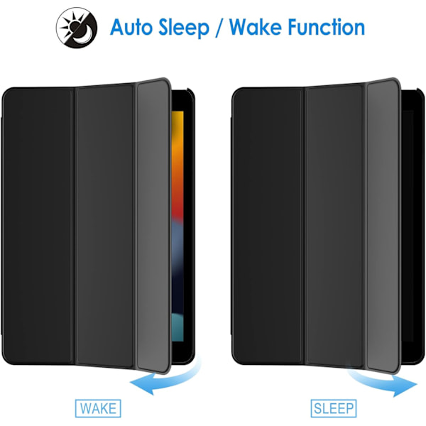 Kotelo iPad 10.2 tuuman (2021/2020/2019 malli, 9/8/7 sukupolvi), Auto Wake/Sleep -kansi