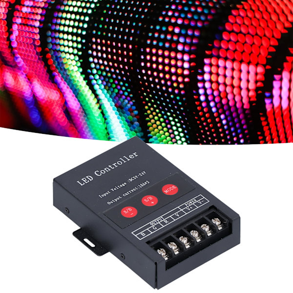RGB LED Controller PWM Digital til Farverigt Strip Light Projekt med Fjernbetjening 5V‑12V‑24V