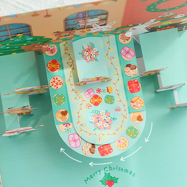3 st 3D Pop Up Julkort Gott Nytt År Kort Presentkort