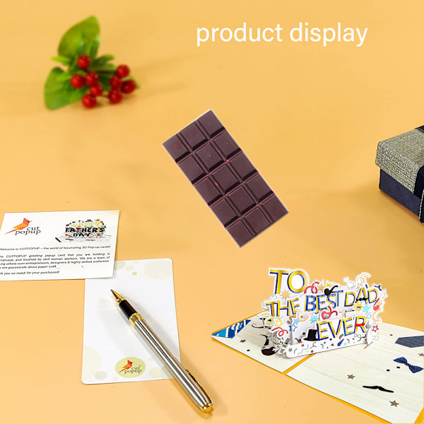 Personlig hälsning, intrikat handgjort pop up-kort, miljövänlig 3D-design bästa pappa-present till fars dag, premiumkvalitet med stor