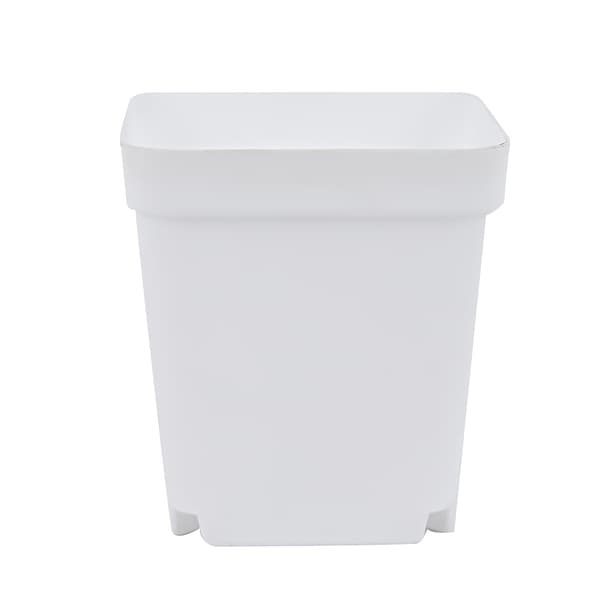 10 stk. små urtepotter - hvide med underskåle