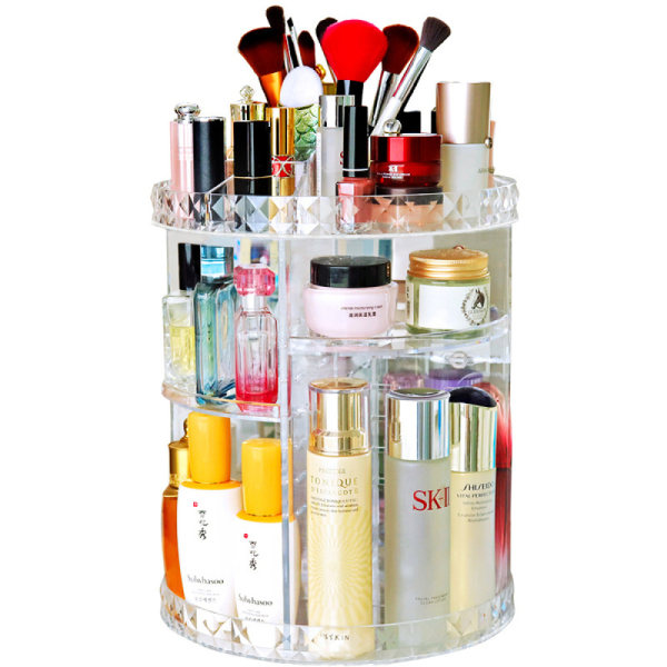 Roterende Makeup Organiser, 360 Grader Krystal
