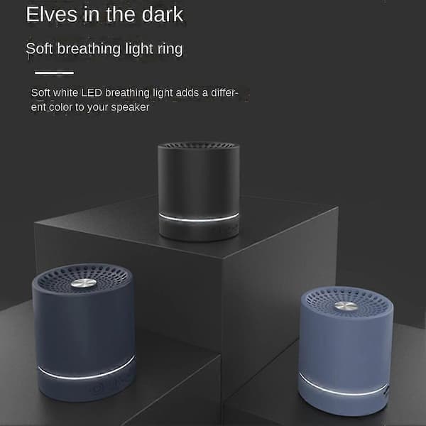 Mini Bærbar Led Indsæt Tf Kort Subwoofer Højttaler Bluetooth Højttaler Trådløs Mini Højttaler (sort)
