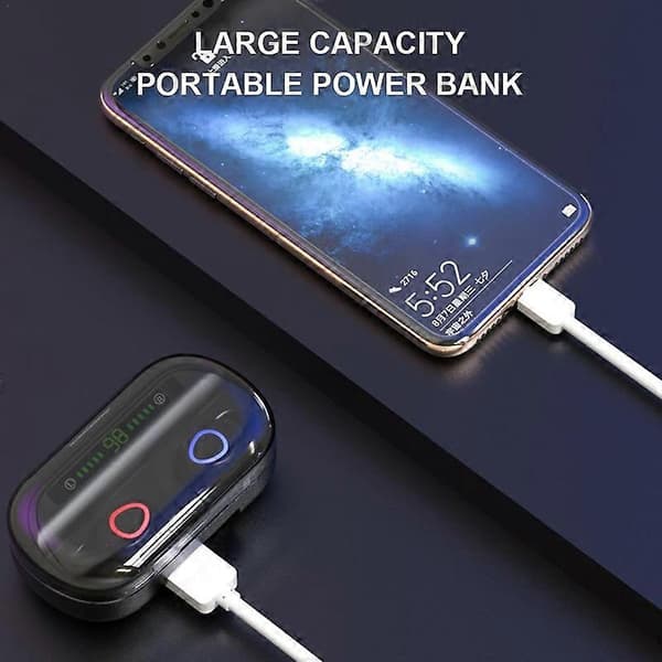 V10 LED-display Trådløs Bluetooth-kompatibel 5.0 In-Ear Høretelefon Touch Control Hovedtelefon