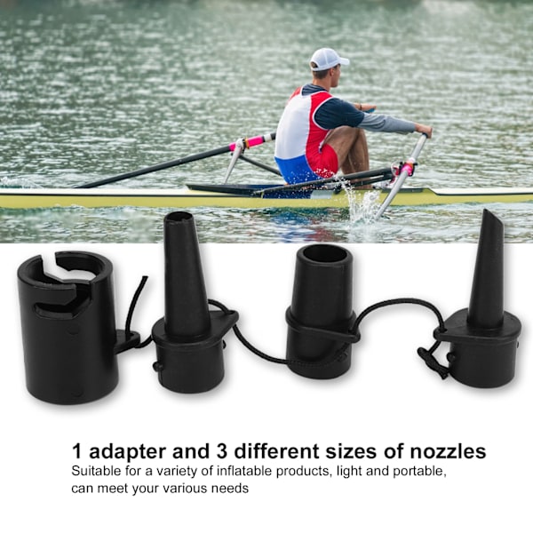 Sats luftpumpmunstycken set paddelbräda pumpmunstycken ventiladapter för uppblåsbar luftmadrass