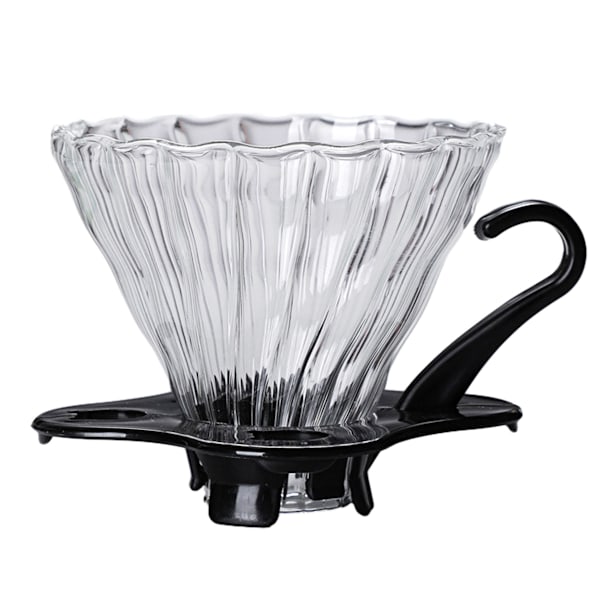 1 stk Glas Kaffe Tragt Glas Kaffe Filter med Håndtag Genanvendelig