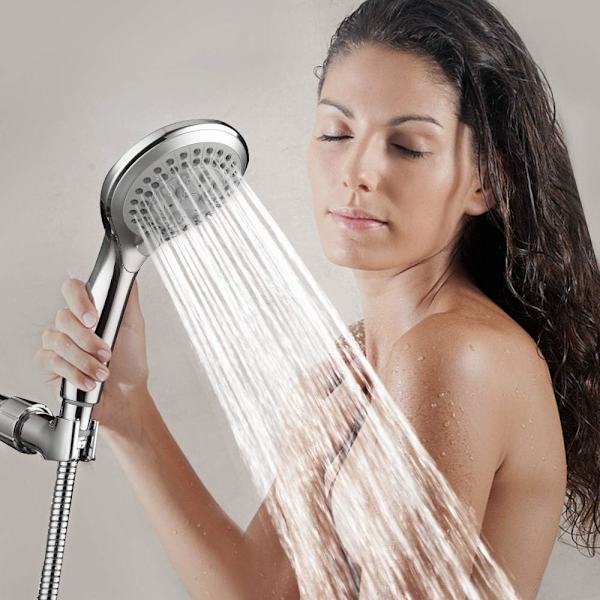 Pommeau de douche + tuyau de douche flexible de 1,5 m, douchette
