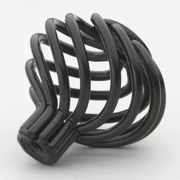 43 mm kierretty pyöreä linnunhäkki nuppi, mattamusta