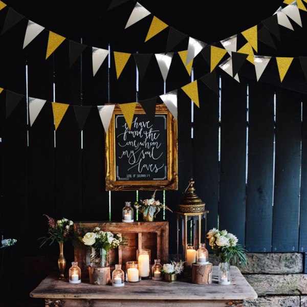 Papper Vimpel Vimpel för Bröllop Baby Bridal Shower Födelsedag Ba