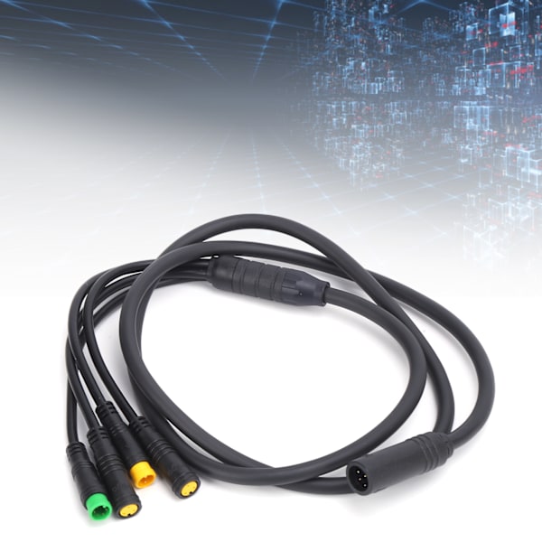Vandafvisende 1T4 Elcykel Kabelharness Gear Sensor Forlængerkabel til BAFANG BBS01/BBS02 Mid Motor
