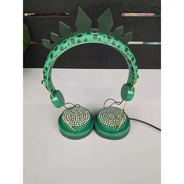 Trådbundet datorheadset dinosauriedesign barnheadset tåligt Compu