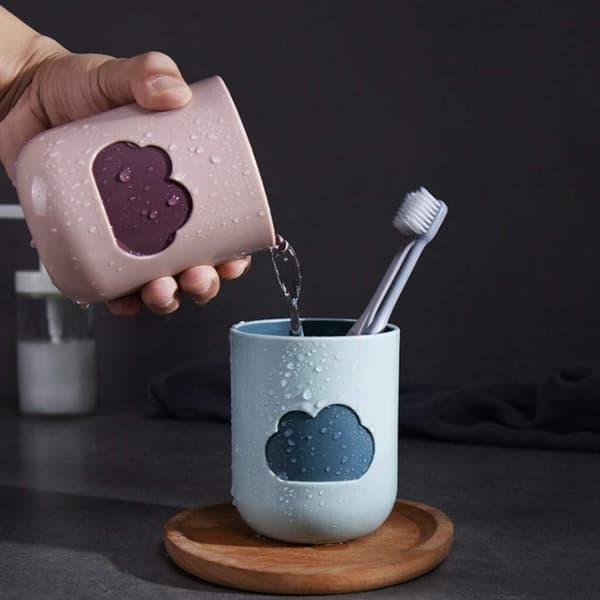 4-pack Tandborstmugg Okrossbar Badrumsmugg Söt Moiré för Småbarn