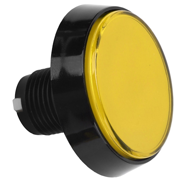 60mm Big Round Flat Button with LED Light 3‑Foot Switch for Crane Machine Game ConsoleYellow