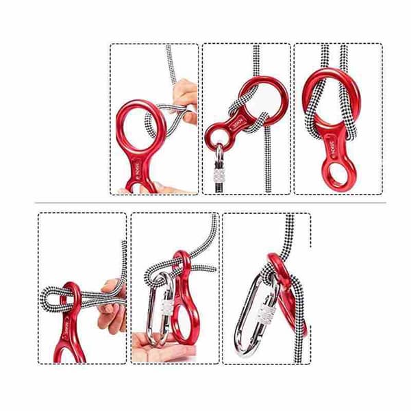 Klättring Speed Descender 8 35KN, Aluminiumlegering Figur 8 Desce