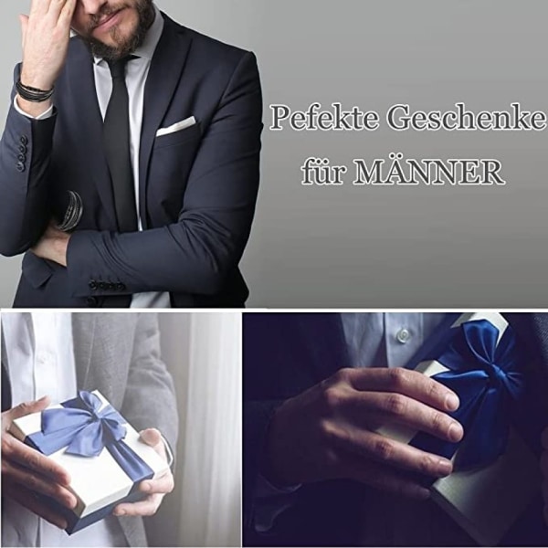 Gave til mænd armbånd læder bar armbånd læderbånd flettet