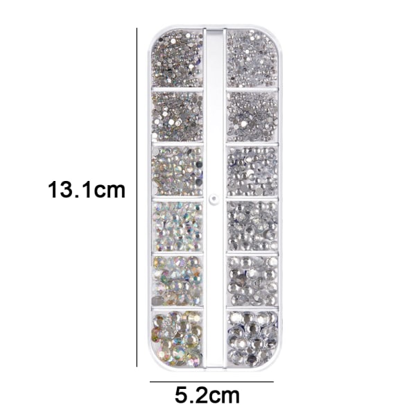 Nagelkonst Rhinestone, Nagelstenar Runda Forma Flatback Gems, för Nageldesign Hantverk Konst Skor