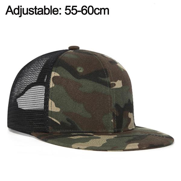 Mænds Åndbar Mesh Hat Flad Kant Mesh Hat