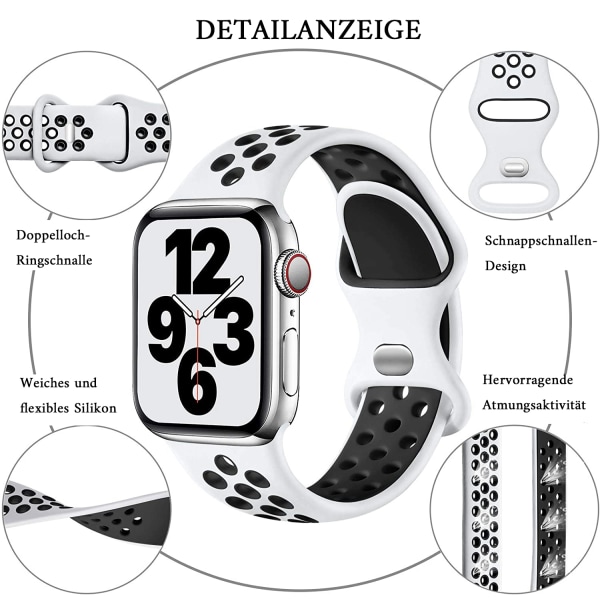 Sportsarmbånd kompatibelt med Apple Watch Strap