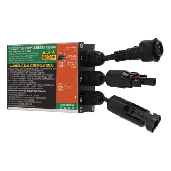 Solar Grid Tie Inverter 150W 230V 10.8V til 30V DC Input til AC 180V til 280V Output Grid Tie Micro Inverter til Udendørs