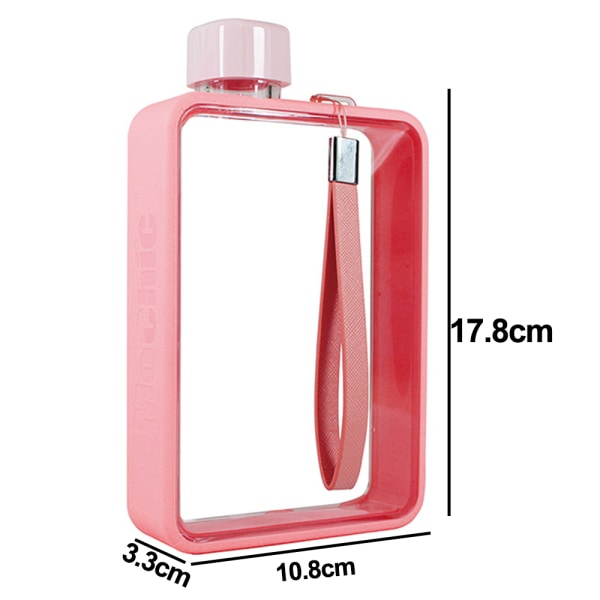 Platt vattenflaska Reseflaska Bärbar resemugg BPA-fri A5