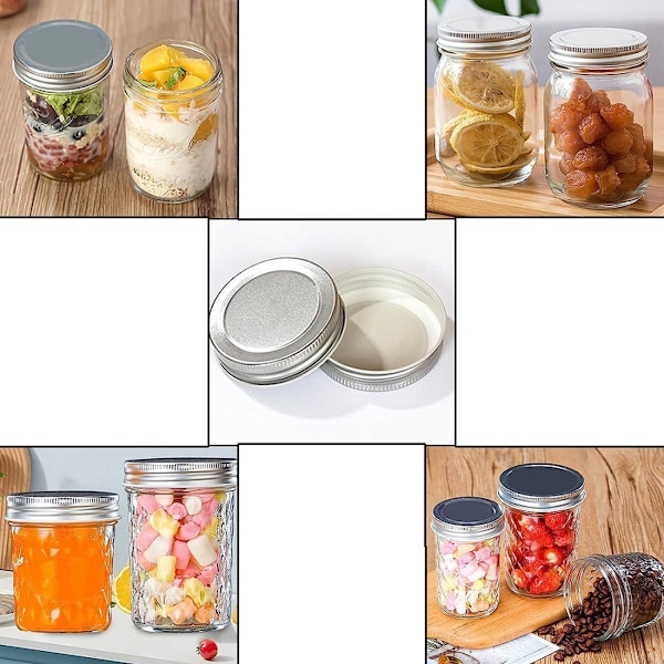 Mason Jar-lock, läcksäkra och säkra, set med 24