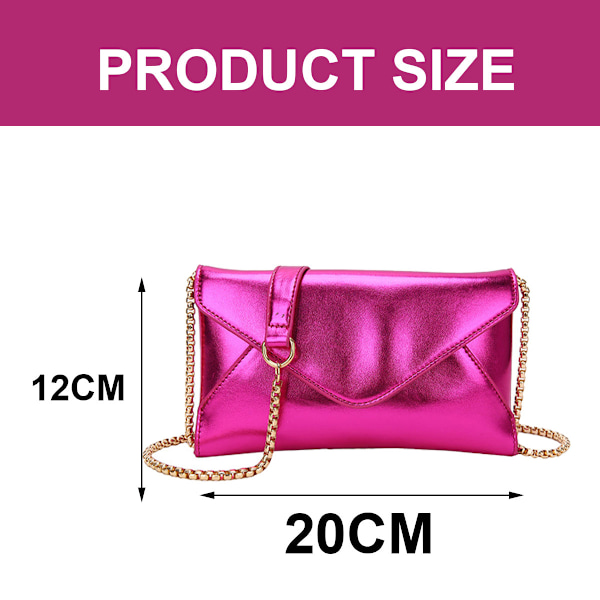 Axelväska, damholografiskt kuvert, clutch, handväska, kedja, crossbodyväska, handväska