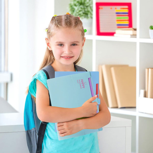 Plastficka expanderbar mapp, vikbar vikning, skola kontor,