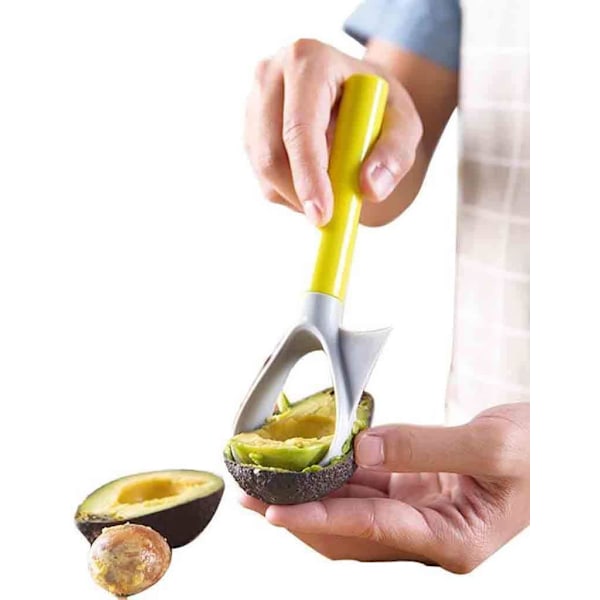 Avocado Udkerner & Skærer, Effektivt Køkkenredskab, Hurtig Skæring & Multifunktionel Brug til Hass Avocado, Kiwi, Dragefrugt, Æbler, Ferskner,