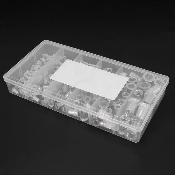 380 stk. Aluminiumslegering Rivmutter Flat Hode Gjenget Innleggskappe M3 M5 M6 M8 M10 Rivmutter Aluminium Rivmutter