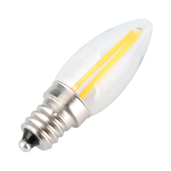 10 kpl E12 Pitkä Filamentti Pieni LED-Lamput Himmennettävä Lamppu 1,5W AC110V Kotivalaistukseen