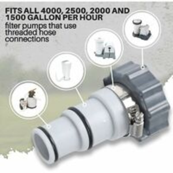 2PCS Adaptrar för pool slang, Adaptrar för pool, Adaptrar för Intex pool, Adaptrar för pool slang, Adaptrar för slang till pump, Koppling för