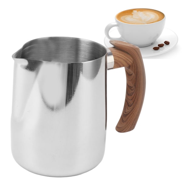 Professionellt Baristaverktyg, Mjölkskumningskanna med droppfri pip, säkerställer jämn och precis hällning för Latte Art-skapelser